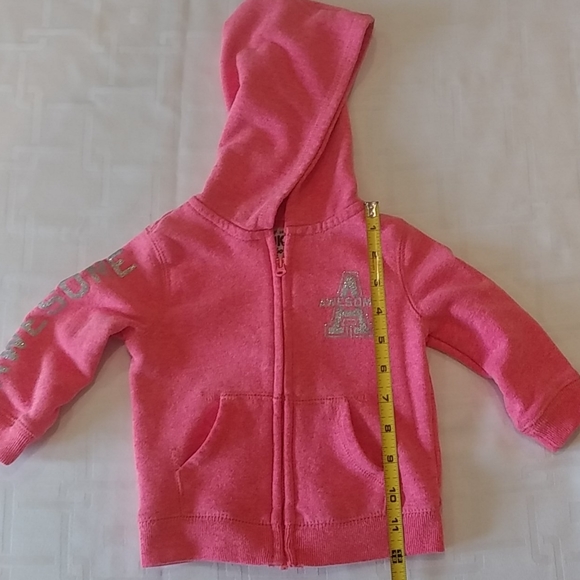 Oshkosh Girl's "Awesome" Pink Front Zippered Hoody - Picture 2 of 8